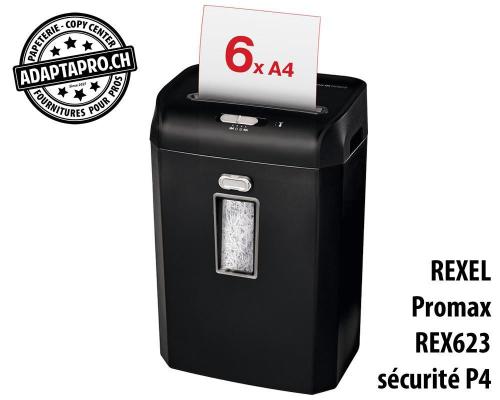 Destructeur de documents REXEL&reg; Promax REX623 - s&eacute;curit&eacute; P4