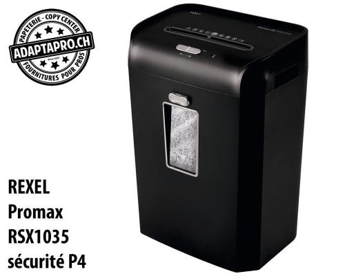 Destructeur de documents REXEL&reg; Promax RSX1035 - s&eacute;curit&eacute; P4