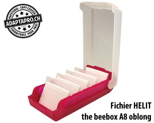 Fichier HELIT the beebox pour format A8 oblong - rouge
