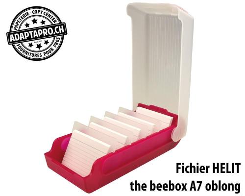 Fichier HELIT the beebox pour format A7 oblong - rouge
