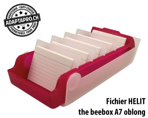 Fichier HELIT the beebox pour format A7 oblong - rouge