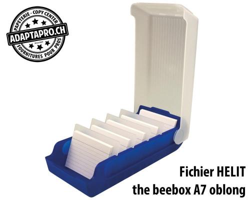 Fichier HELIT the beebox pour format A7 oblong - bleu