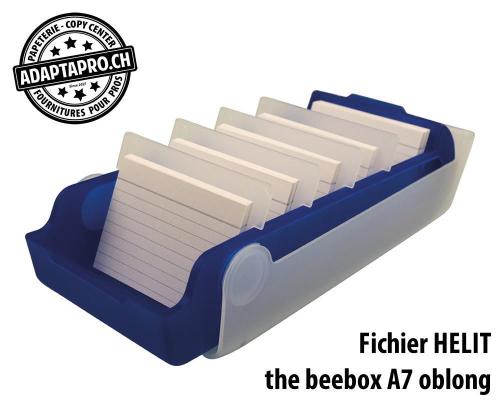 Fichier HELIT the beebox pour format A7 oblong - bleu