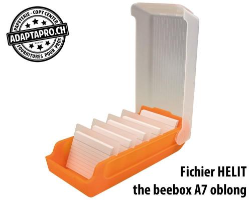 Fichier HELIT the beebox pour format A7 oblong - orange