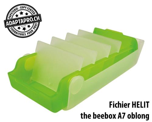 Fichier HELIT the beebox pour format A7 oblong - vert