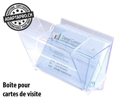 Bo&icirc;te pour cartes de visite SIGEL - transparent