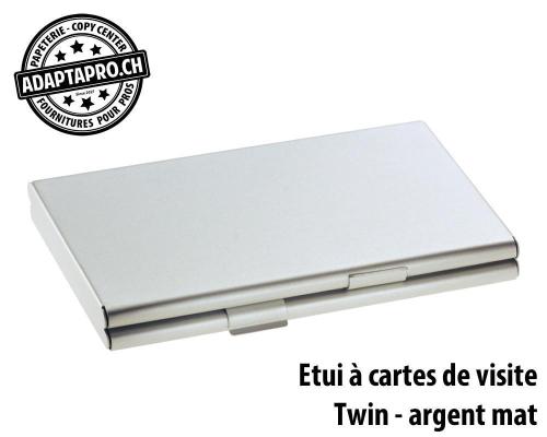 Etui pour cartes de visite SIGEL Twin argent mat