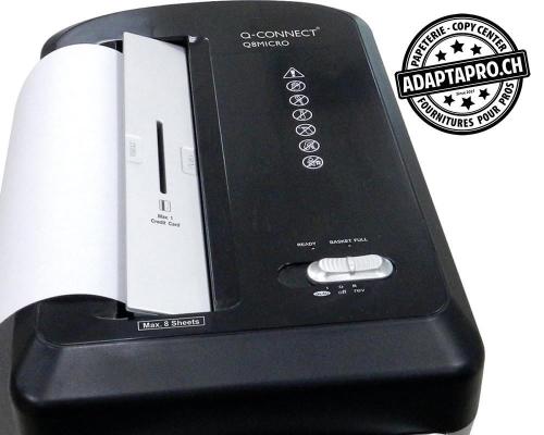 Destructeur de documents Q-CONNECT&reg; Q8MICRO - s&eacute;curit&eacute; P5