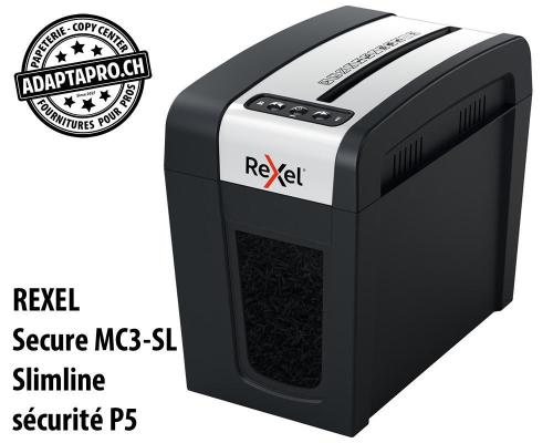 Destructeur de documents REXEL&reg; Secure MC3-SL Slimline - s&eacute;curit&eacute; P5