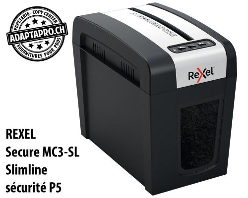 Destructeur de documents REXEL® Secure MC3-SL Slimline - sécurité P5