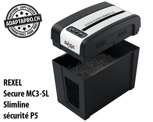 Destructeur de documents REXEL® Secure MC3-SL Slimline - sécurité P5