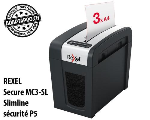 Destructeur de documents REXEL® Secure MC3-SL Slimline - sécurité P5