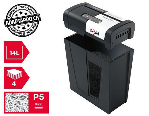 Destructeur de documents REXEL® Secure MC4 - sécurité P5