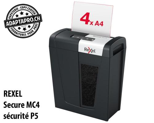 Destructeur de documents REXEL® Secure MC4 - sécurité P5