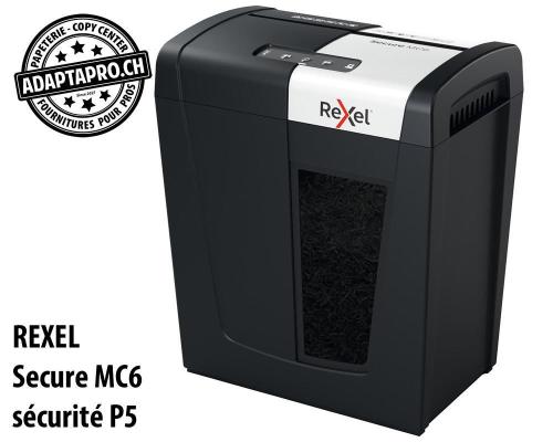 Destructeur de documents REXEL&reg; Secure MC6 - s&eacute;curit&eacute; P5