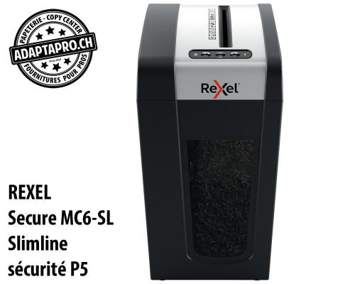 Destructeur de documents REXEL® Secure MC6-SL Slimline - sécurité P5