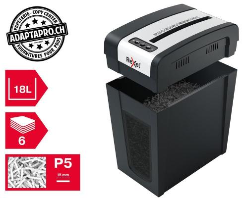 Destructeur de documents REXEL® Secure MC6-SL Slimline - sécurité P5