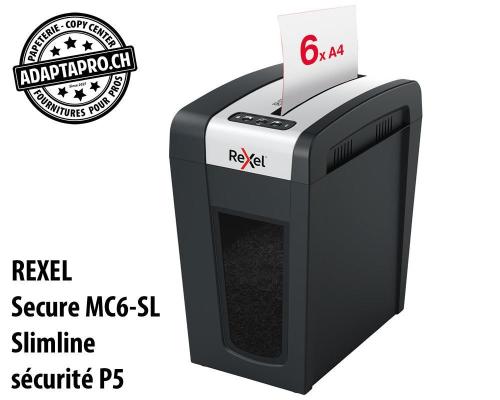 Destructeur de documents REXEL® Secure MC6-SL Slimline - sécurité P5