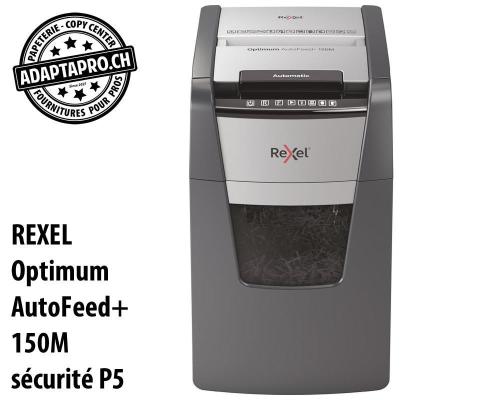 Destructeur de documents REXEL&reg; Optimum AutoFeed+ 150M - s&eacute;curit&eacute; P5