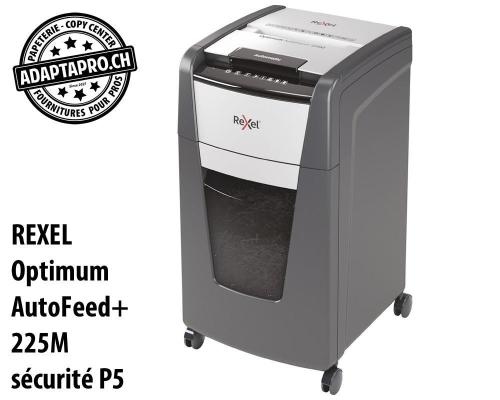 Destructeur de documents REXEL&reg; Optimum AutoFeed+ 225M - s&eacute;curit&eacute; P5
