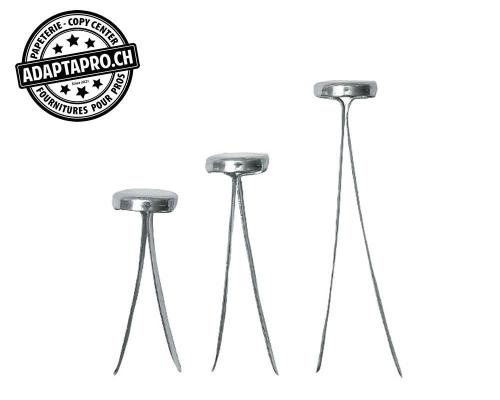 Attaches parisiennes OMEGA - aluminium - 22mm - 100 pièces