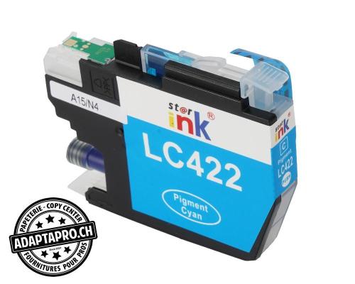 Cartouche d'encre compatible - Brother LC-422 C - Cyan (11ml / 600 feuilles)