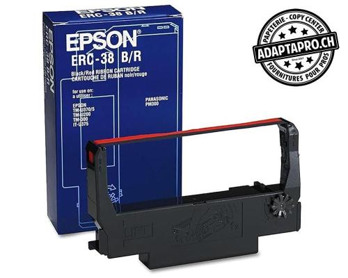 Ruban encreur EPSON - ERC-38 B/R - Noir et rouge