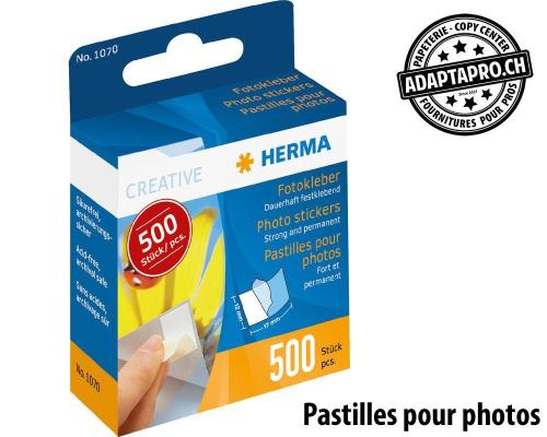 Pastilles pour photos HERMA - 12x16mm - 500 pi&egrave;ces