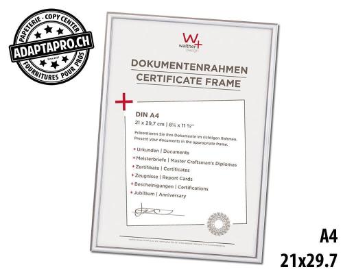 Cadre interchangeable WALTHER New Lifestyle - A4 - 210x297mm - argent