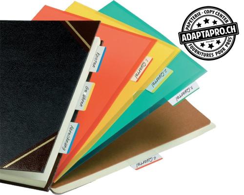 Post-it Index Strong Filing - cavaliers plats - 4 couleurs * 6 pièces