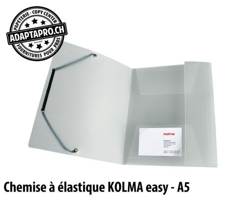 Chemise à élastique KOLMA easy - A5 - avec encoches / carte de visite
