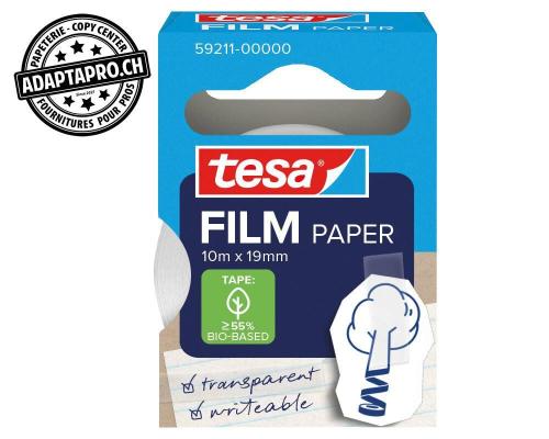 Ruban adh&eacute;sif TESA Film paper - 19mm * 10m - 1 rouleau