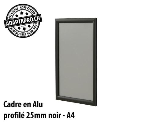 Cadre en Aluminium type "TU" pour Poster - profil&eacute; 25mm noir - A4