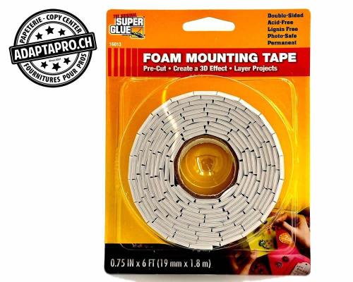 Ruban de montage en mousse Super Glue - 19mm * 1.8m