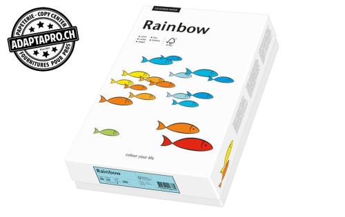 Papier &agrave; copier couleur RAINBOW - A4 80g - bleu moyen - 500 feuilles
