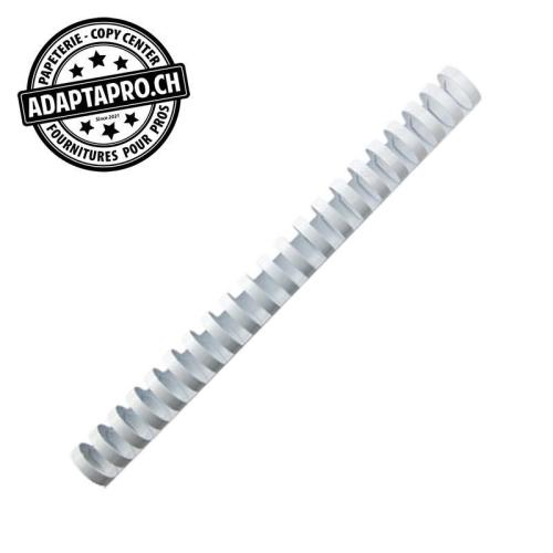 Peignes plastiques GBC - 21 anneaux - A4 - noir - 19mm - 100 pcs