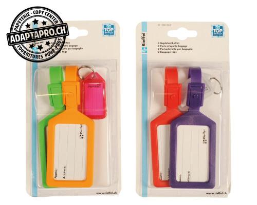 Porte-&eacute;tiquettes &agrave; bagages RIEFFEL - 2 pi&egrave;ces