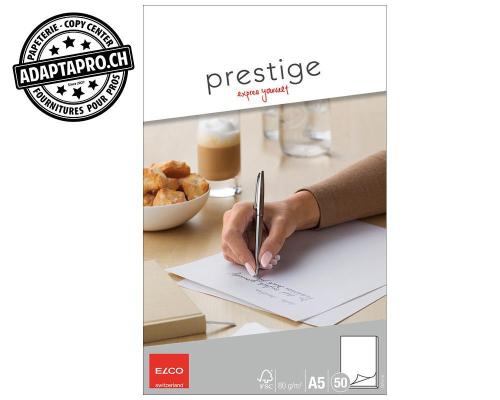Bloc de correspondance ELCO Prestige - A5 neutre - 80gm/m2 - 50 feuilles
