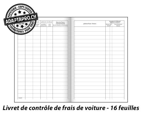 Contrôle frais de voiture FAVORIT - DE/FR - 12x18cm - 16 feuilles