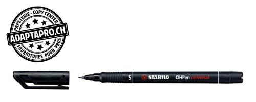 Stylo-feutre - STABILO OHPen universel permanent - superfin 0.4mm - noir