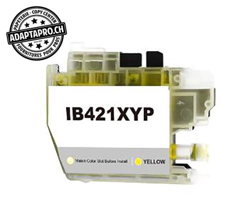 Cartouche d'encre compatible - BROTHER - LC-421 XL Y - Jaune