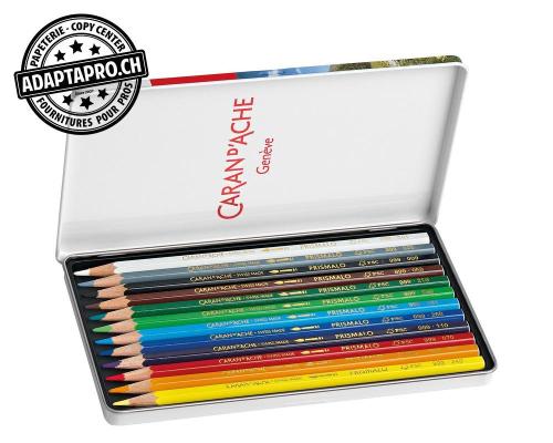 Crayons de couleur CARAN D'ACHE Prismalo - Aquarelle - 12 couleurs
