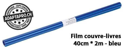 Film couvre-livres HERMA - 40cm * 2m - bleu