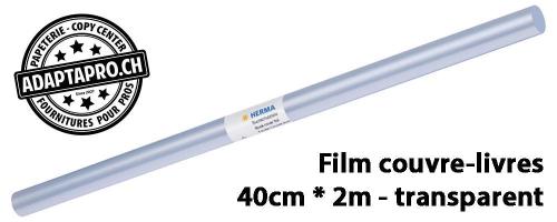 Film couvre-livres HERMA - 40cm * 2m - transparent
