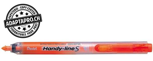 Surligneur PENTEL Handy-Line S - r&eacute;tractable - Orange fluo