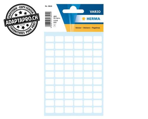 Etiquettes autoadh&eacute;sives HERMA Vario, petit emballage - 12 x 18 - 224 pi&egrave;ces