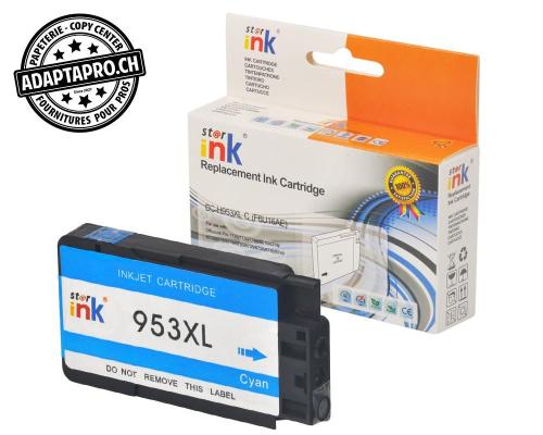 Cartouche d'encre compatible - HP 953XL C, F6U16AE - Cyan (27ml / 1'728 feuilles)