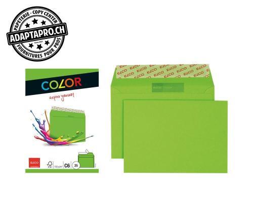 Enveloppes ELCO Office - petit emballage - C6 - vert intense - 25 pi&egrave;ces