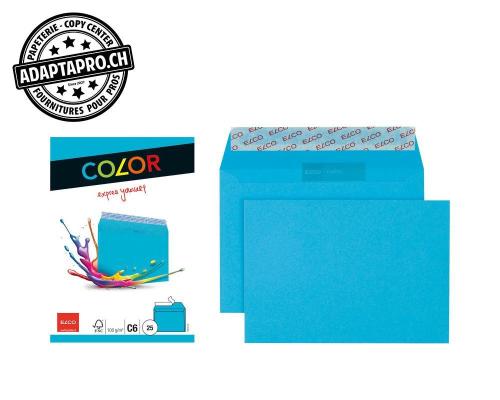 Enveloppes ELCO Office - petit emballage - C6 - bleu intense - 25 pi&egrave;ces