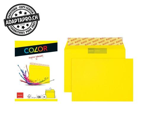 Enveloppes ELCO Office - petit emballage - C6 - jaune intense - 25 pi&egrave;ces